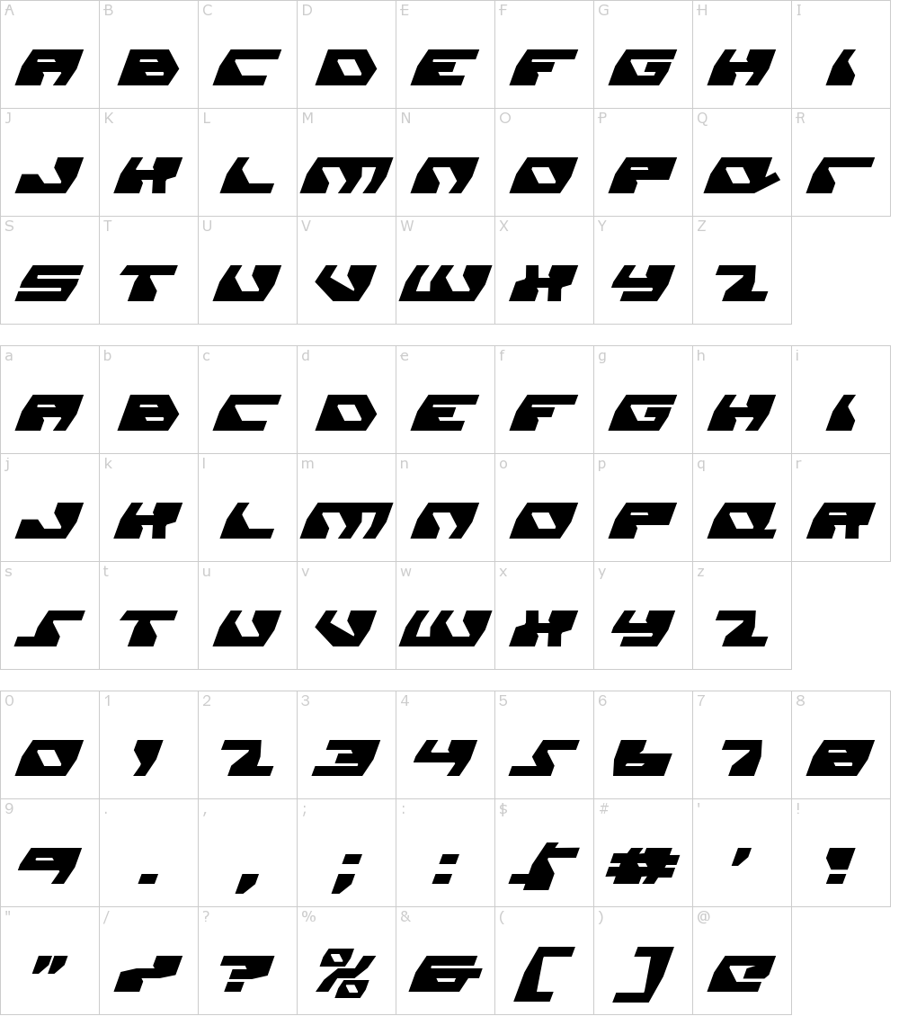 フォントの文字: Daedalus