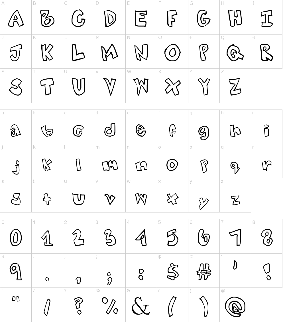 フォントの文字: Tweaked