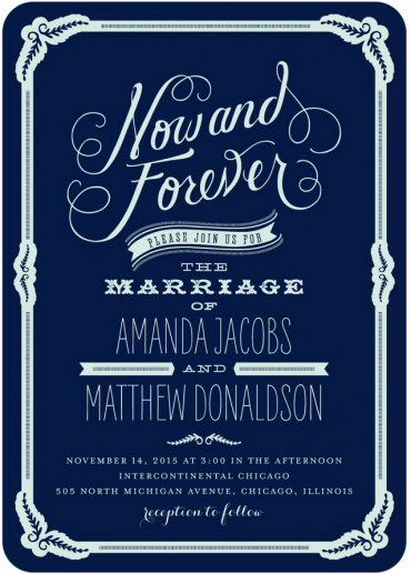 Forever Wedding Invitation Featuring LiebeErika Font