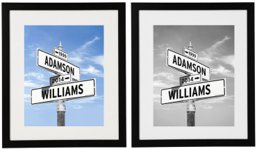 Intersection of Love Photo Print Featuring Interstate Font
