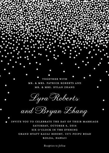 Diamond Sky Wedding Invitation Featuring Prints Charming Font