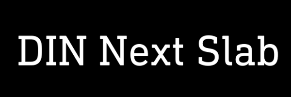 din next slab font