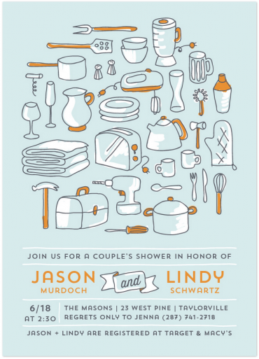 Every Little Thing Bridal Shower Invitation Featuring Trend Font