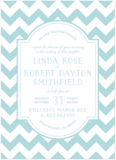 Modern Belle Wedding Invitation Featuring Naive Inline Font
