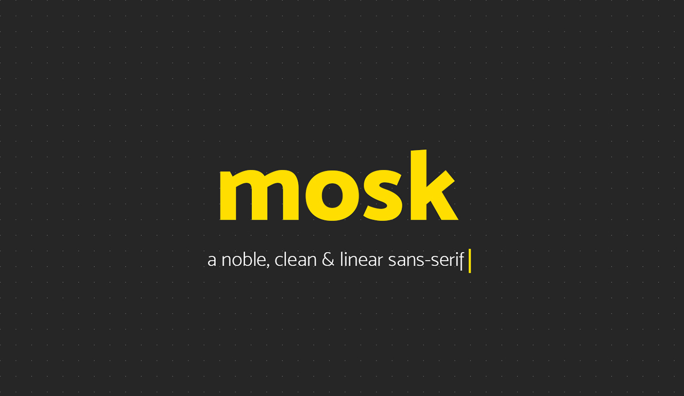 Mosk – Free Clean Sans Serif Font Poster A