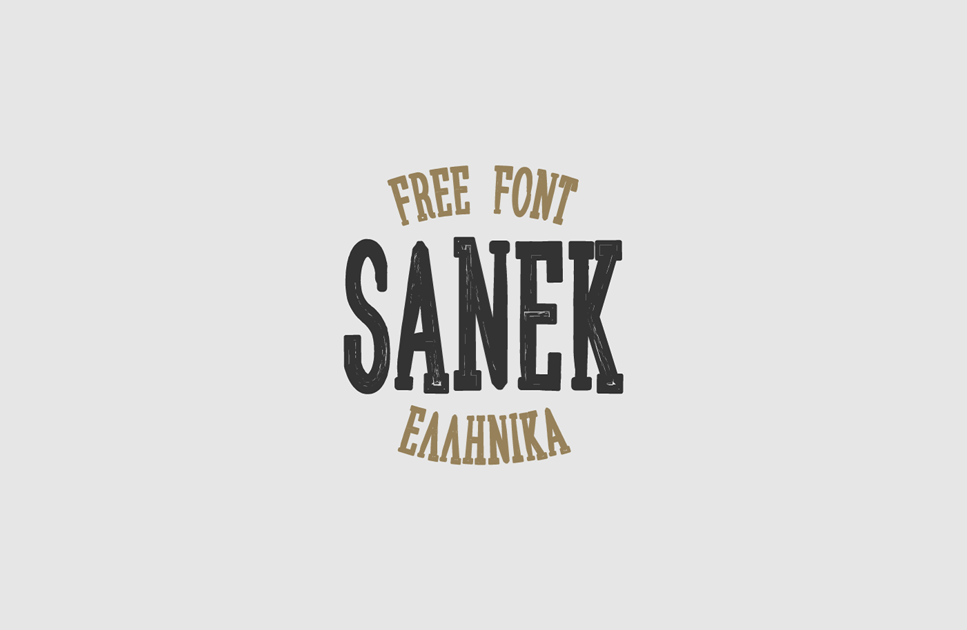 Sanek – Free Handmade Slab Serif Font Poster A