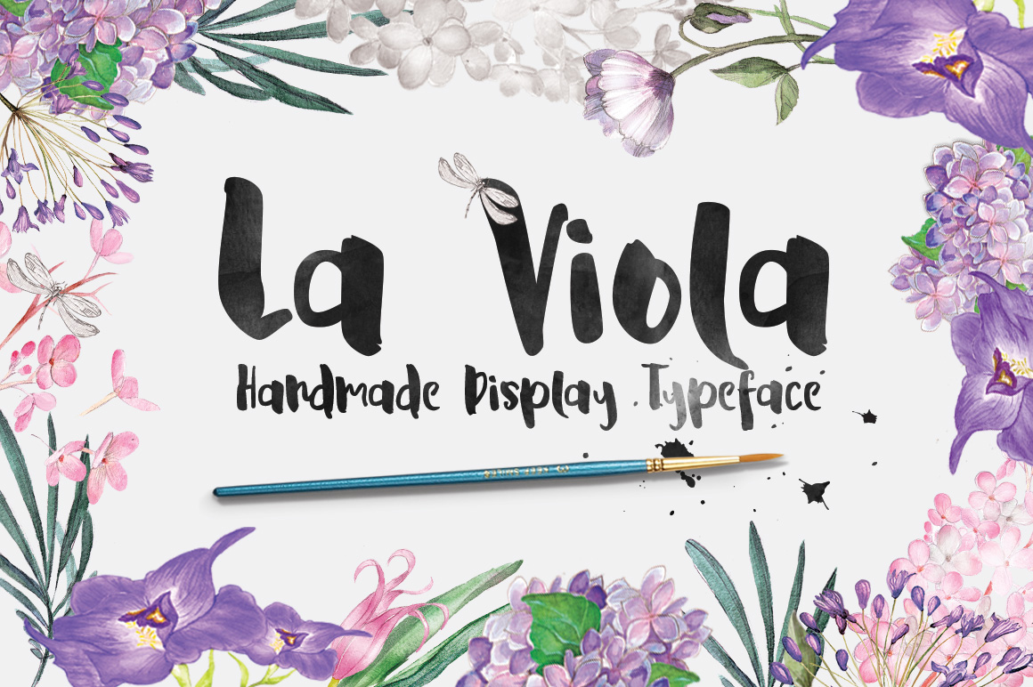 La Viola – Free Handmade Display Font Poster A