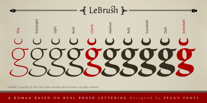 LeBrush – Brush Serif Font Poster F
