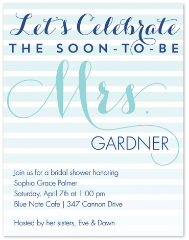 Ombre Shower Invitation Featuring Carolyna Pro Black Font