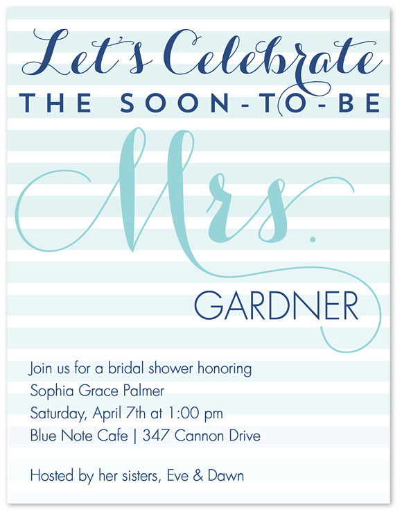 ombre bridal shower invitation