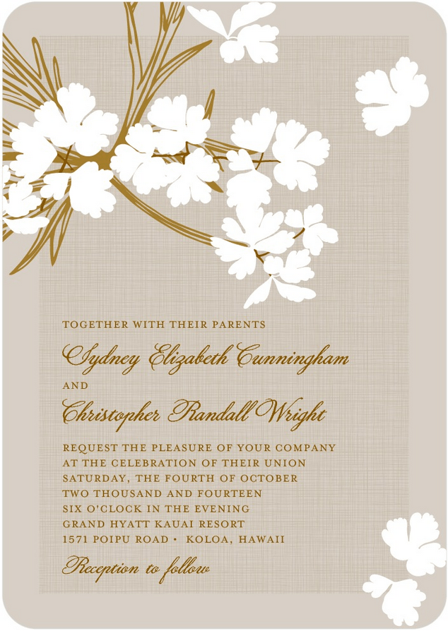 petal kisses wedding invitation