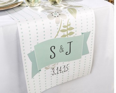 Rustic Wedding Table Runner Featuring Love Potion Font