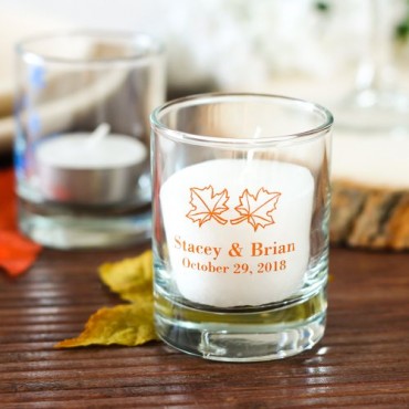 Wedding Votive Candle Holder Featuring Bodoni Classico Font